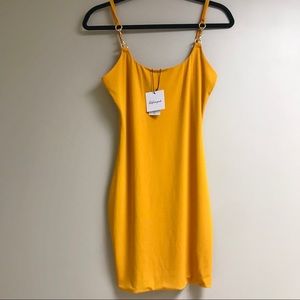 BRAND NEW Revamped Bodycon yellow/orange dress
